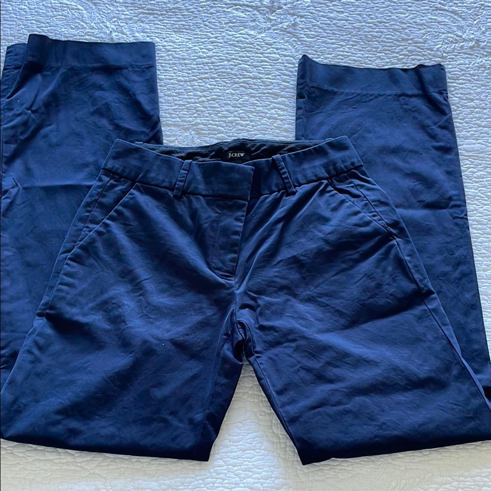 J Crew Navy Cafe Trousers size 0